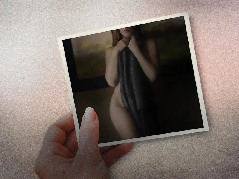 Cartão com Fotografia Sensual